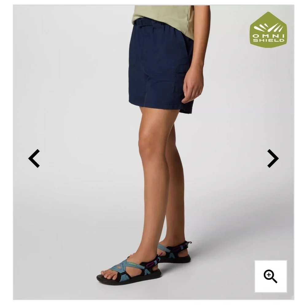 Columbia Blue Cargo Shorts with Elastic Waistband
